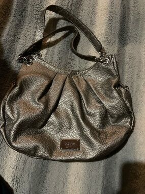 Nine West Metallic Pewter Shoulder Bag